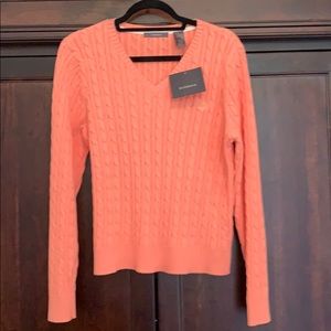 Liz Claiborne sherbet color V-Neck Sweater XL